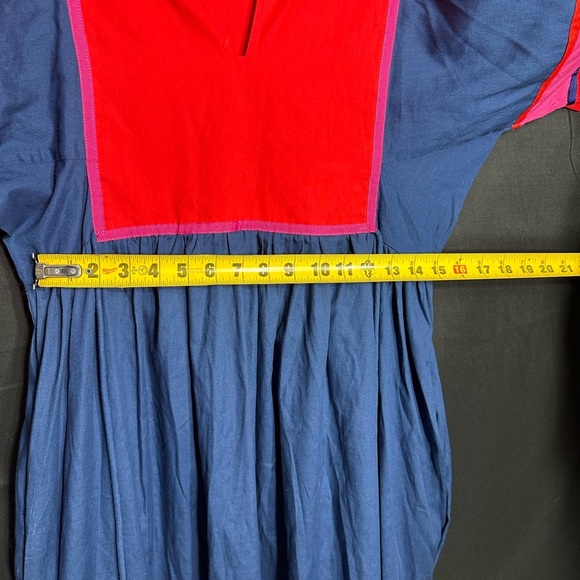 Maj Honolulu Elegant Red and Blue Women's Dress size S/M pre owned Exellent - Picture 10 of 12